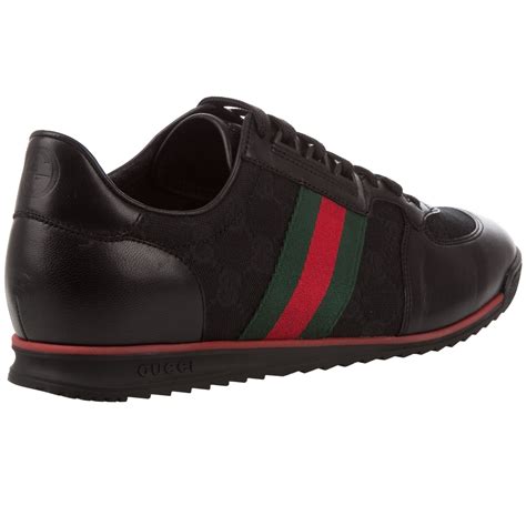 gucci mens black trainers|all black sneakers gucci men.